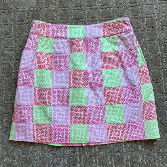Vineyard Vines Patchwork Whale Print Skirt Women's 2 Zip Cotton Colorful Preppy - Picture 1 of 9